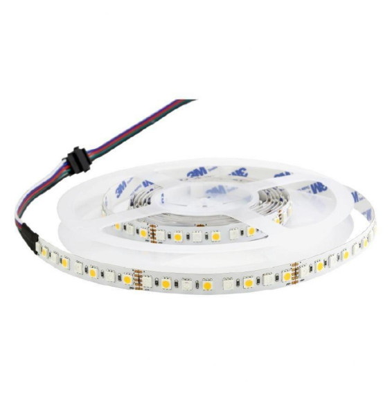 Tira Led RGBW LENIN 19,2W RGB+4,2K 24V 780+1860lm PF -0,90 CRI -90Ra 50-60Hz 12mm IP20 5m