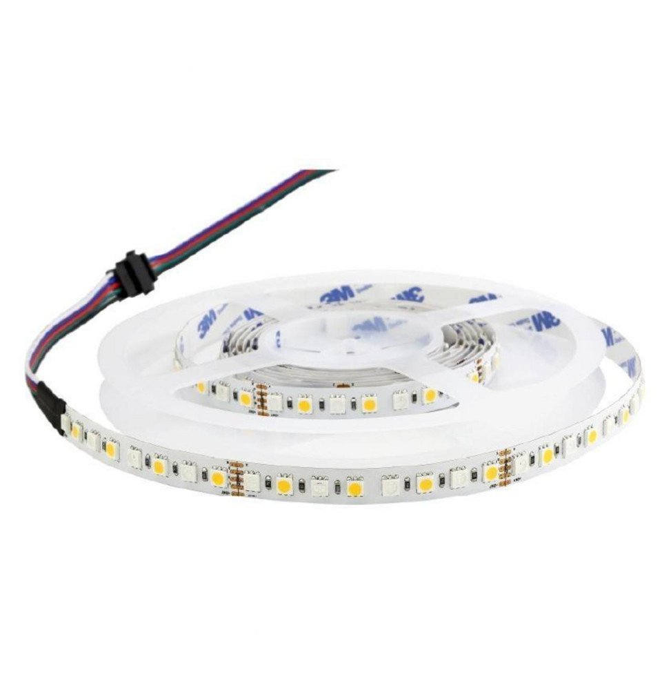 Tira Led RGBW LENIN 19,2W RGB+6,0K 24V 780+1900lm PF -0,90 CRI -90Ra 50-60Hz 12mm IP20 5m