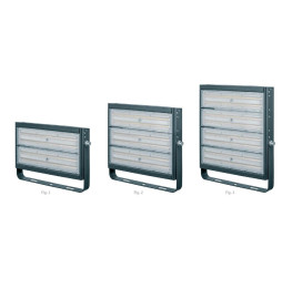 Proyector industrial ORION 250W 5700K 176-264V 32500lm PF -0,90 CRI -80Ra 50-60Hz IK08 IP65 467x268x58mm aluminio