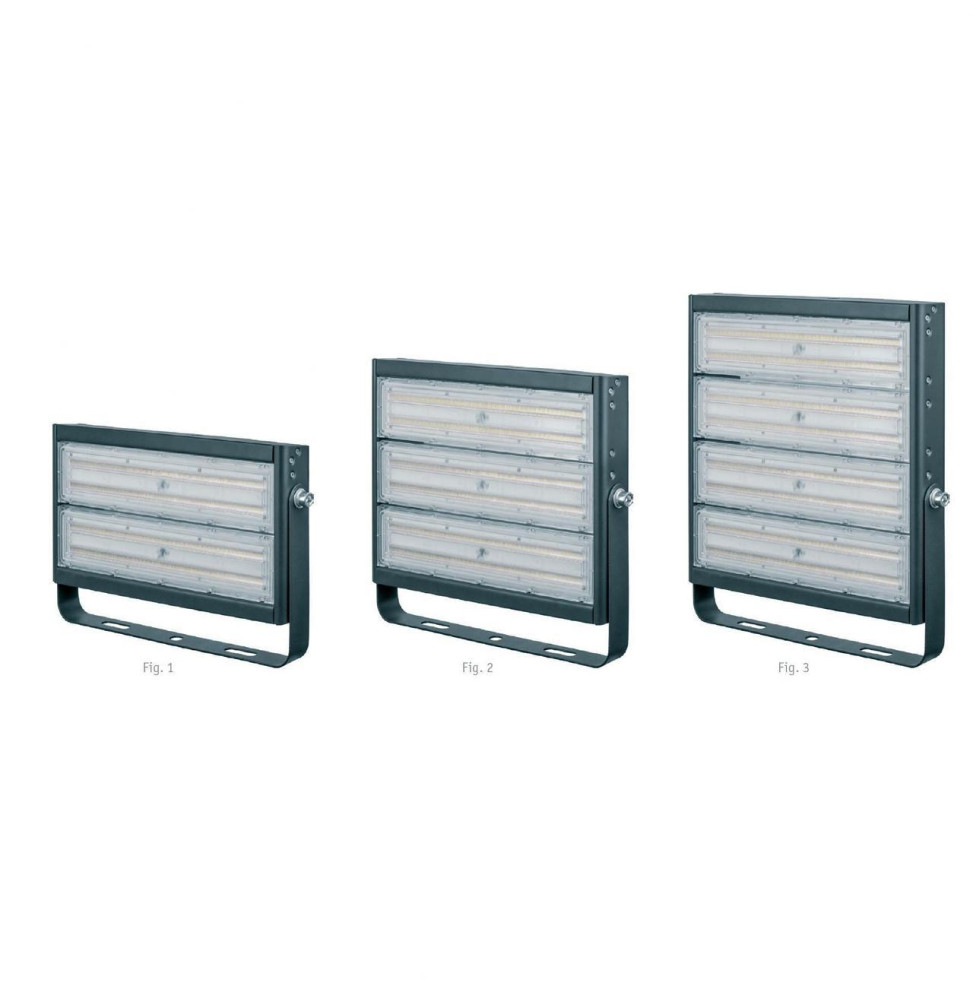 Proyector industrial ORION 200W 5700K 176-264V 24380lm PF -0,90 CRI -80Ra 50-60Hz IK08 IP65 467x268x58mm aluminio