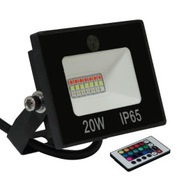 Proyector ZETA 20W RGB 85-264V PF -0,50 CRI -80Ra 50-60Hz IK08 IP65 99x76x26mm con sensor de movimiento