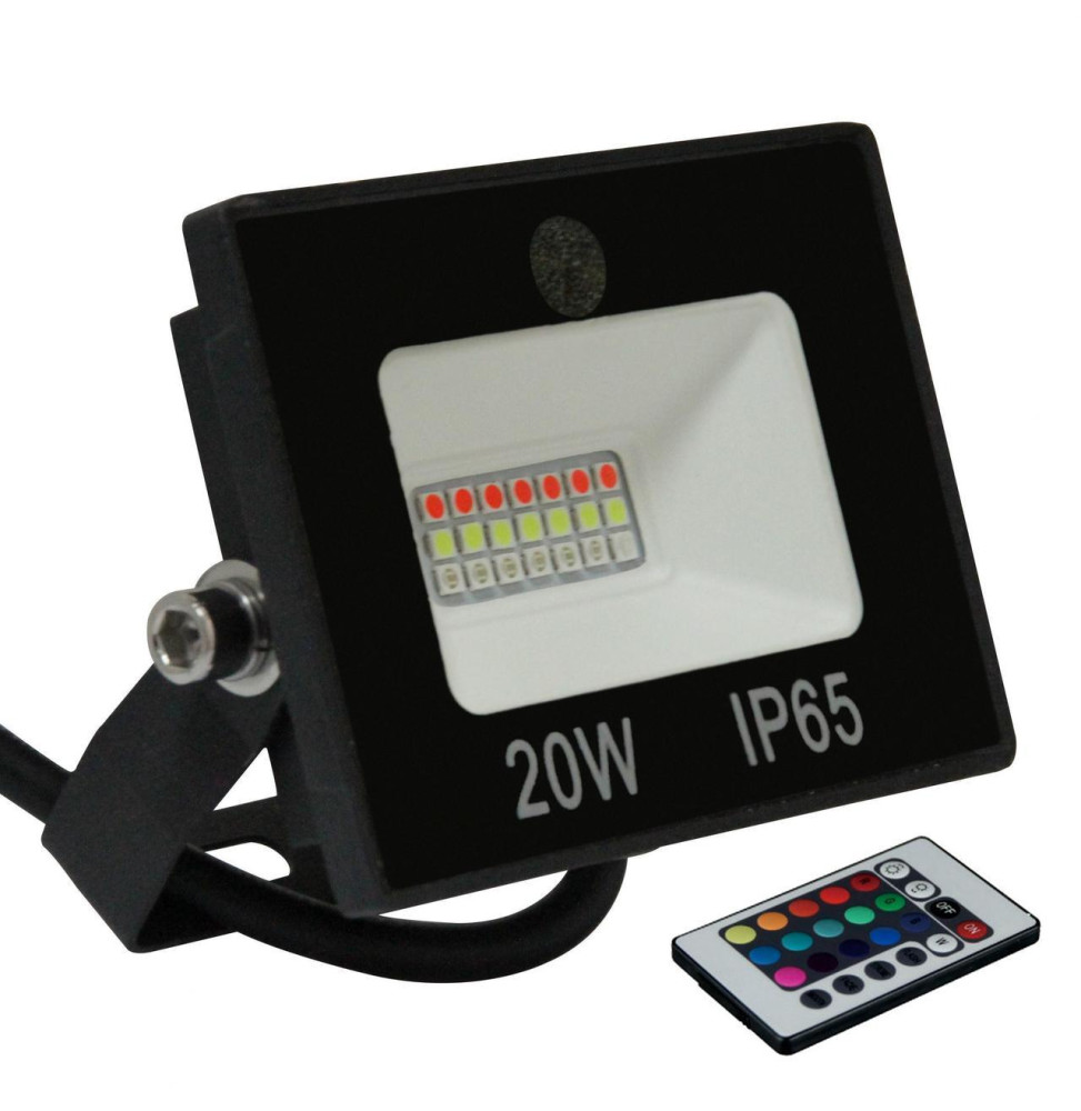 Proyector ZETA 20W RGB 85-264V PF -0,50 CRI -80Ra 50-60Hz IK08 IP65 99x76x26mm con sensor de movimiento