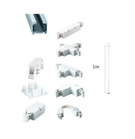 NAVIGATOR - Cable suspensión carril 2m en PC / aluminio blanco