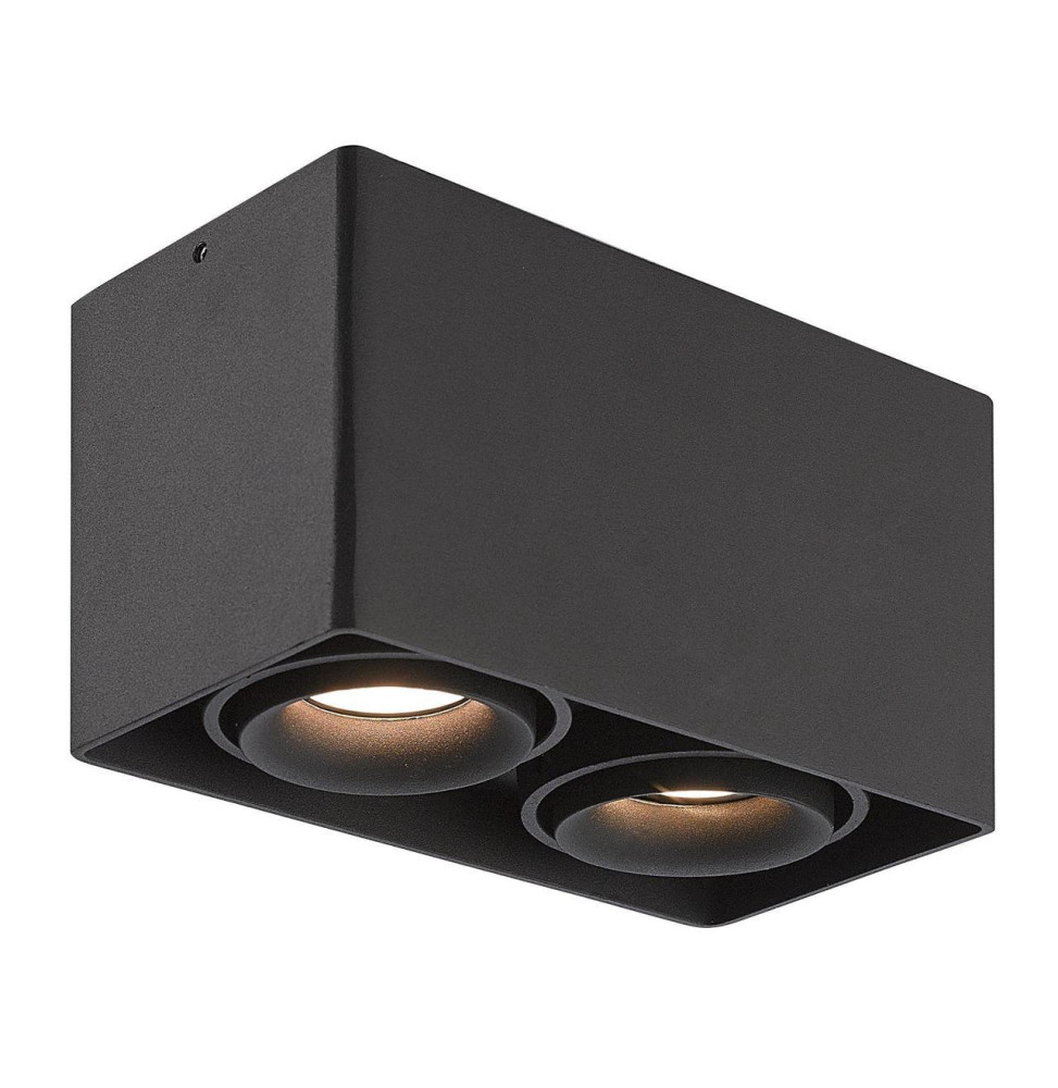 NAVIGATOR - Aplique decorativo NAV GU10 2x50W IP20 93x186x105mm negro para pared