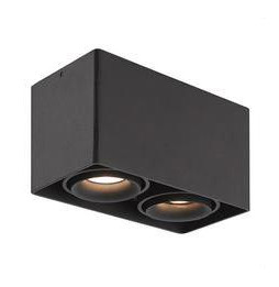 NAVIGATOR - Aplique decorativo NAV GU10 2x50W IP20 93x186x105mm negro para pared