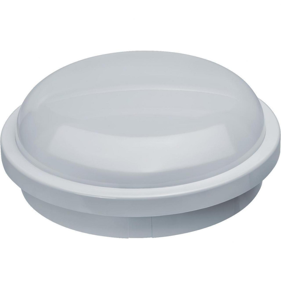 Aplique redondo exterior KEOPS 20W 6000K 220-240V 1800lm PF -0,50 CRI -80Ra 50-60Hz IP65 221x72mm blanco