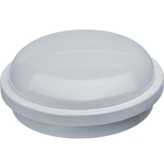 Aplique redondo exterior KEOPS 20W 6000K 220-240V 1800lm PF -0,50 CRI -80Ra 50-60Hz IP65 221x72mm blanco