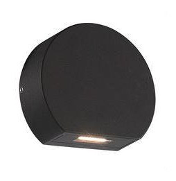 Aplique decorativo NAV 6W 3000K 270lm IP65 99x88x33mm negro para pared