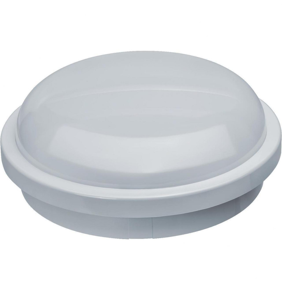 Aplique redondo de exterior KEOPS 15W 4200K 220-240V 1300lm PF -0,50 CRI -80Ra 50-60Hz IP65 167x62mm blanco