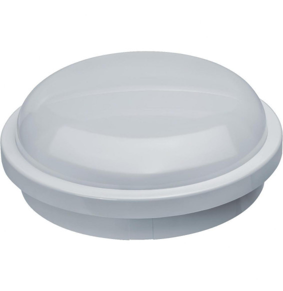 Aplique redondo de exterior KEOPS 15W 4200K 220-240V 1300lm PF -0,50 CRI -80Ra 50-60Hz IP65 167x62mm blanco