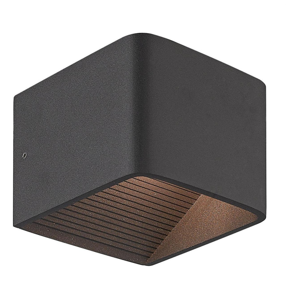 NAVIGATOR - Aplique decorativo NAV 6W 3000K 400lm IP20 100x80x100mm negro para pared