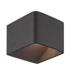 NAVIGATOR - Aplique decorativo NAV 6W 3000K 400lm IP20 100x80x100mm negro para pared