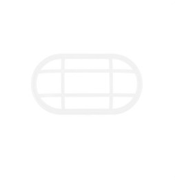 Marco rejilla oval KEOPS 15W blanco