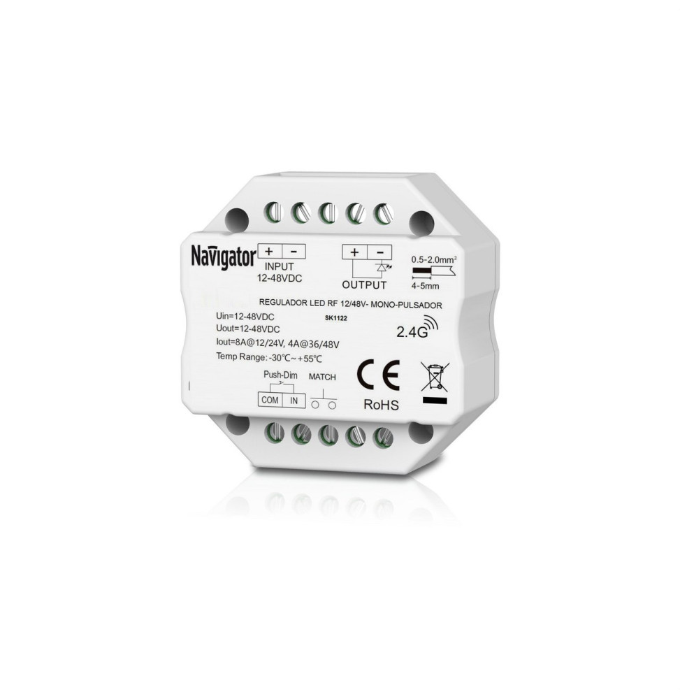 NAVIGATOR - Regulador LED 12/48V MONO PULSADOR