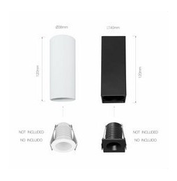 BENEITO FAURE - Accesorio superficie PULSAR 3,5 blanco cuadrado