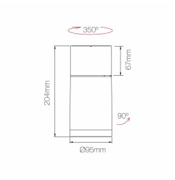 BENEITO FAURE - Proyector NOX 30W blanco 220-240V 15°/24°/40° Switch 2700K-3000K-4000K