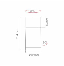BENEITO FAURE - Proyector NOX 30W negro 220-240V 15°/24°/40° Switch 2700K-3000K-4000K