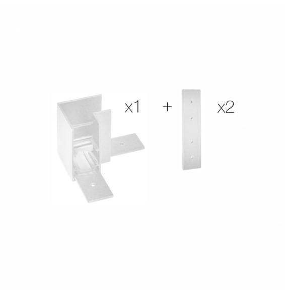 BENEITO FAURE - Unión en "L" superficie carril magnético blanco