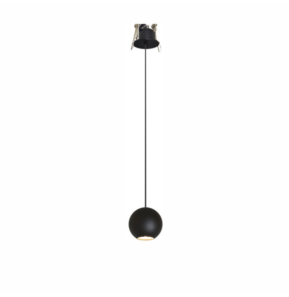 BENEITO FAURE - Luminaria BORA suspensión florón encastrar negro 8,5W 220-240V 36° 2.700K 530lm