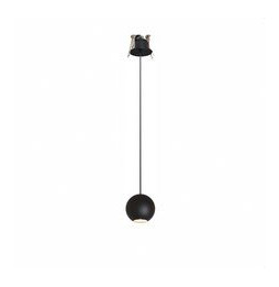 BENEITO FAURE - Luminaria BORA suspensión florón encastrar negro 8,5W 220-240V 36° 2.700K 530lm