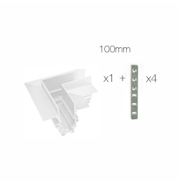 BENEITO FAURE - Unión en "L" encastrar carril magnético blanco