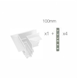 BENEITO FAURE - Unión en "L" encastrar carril magnético blanco