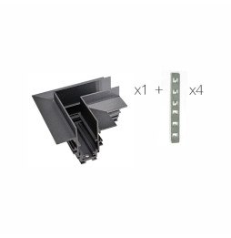 BENEITO FAURE - Unión en "L" encastrar carril magnético negro