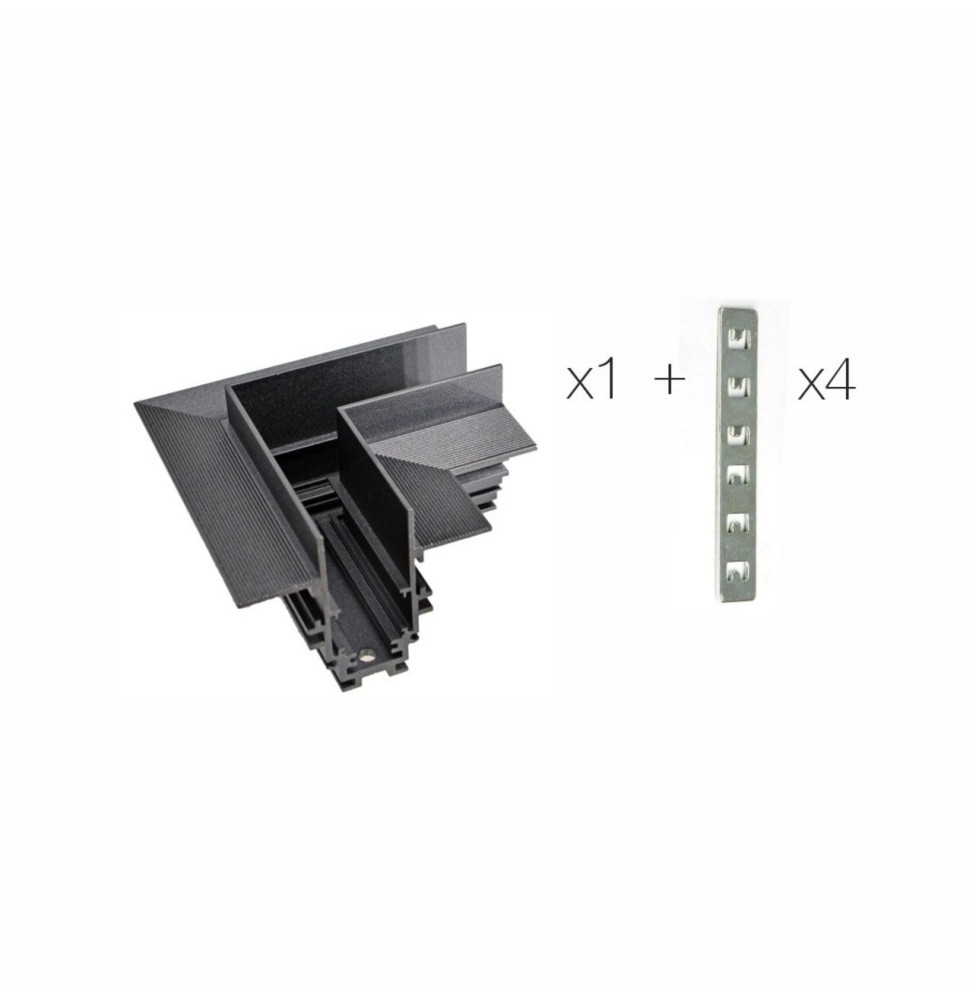 BENEITO FAURE - Unión en "L" encastrar carril magnético negro