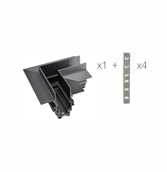 BENEITO FAURE - Unión en "L" encastrar carril magnético negro