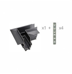 BENEITO FAURE - Unión en "L" encastrar carril magnético negro