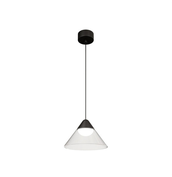 Luminaria ARK suspensión - superficie negro transparente 6W 2700K