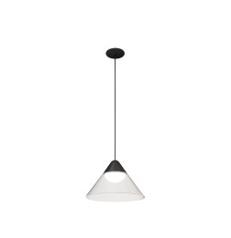 Luminaria ARK suspensión - encastrar negro transparente 6W 2700K