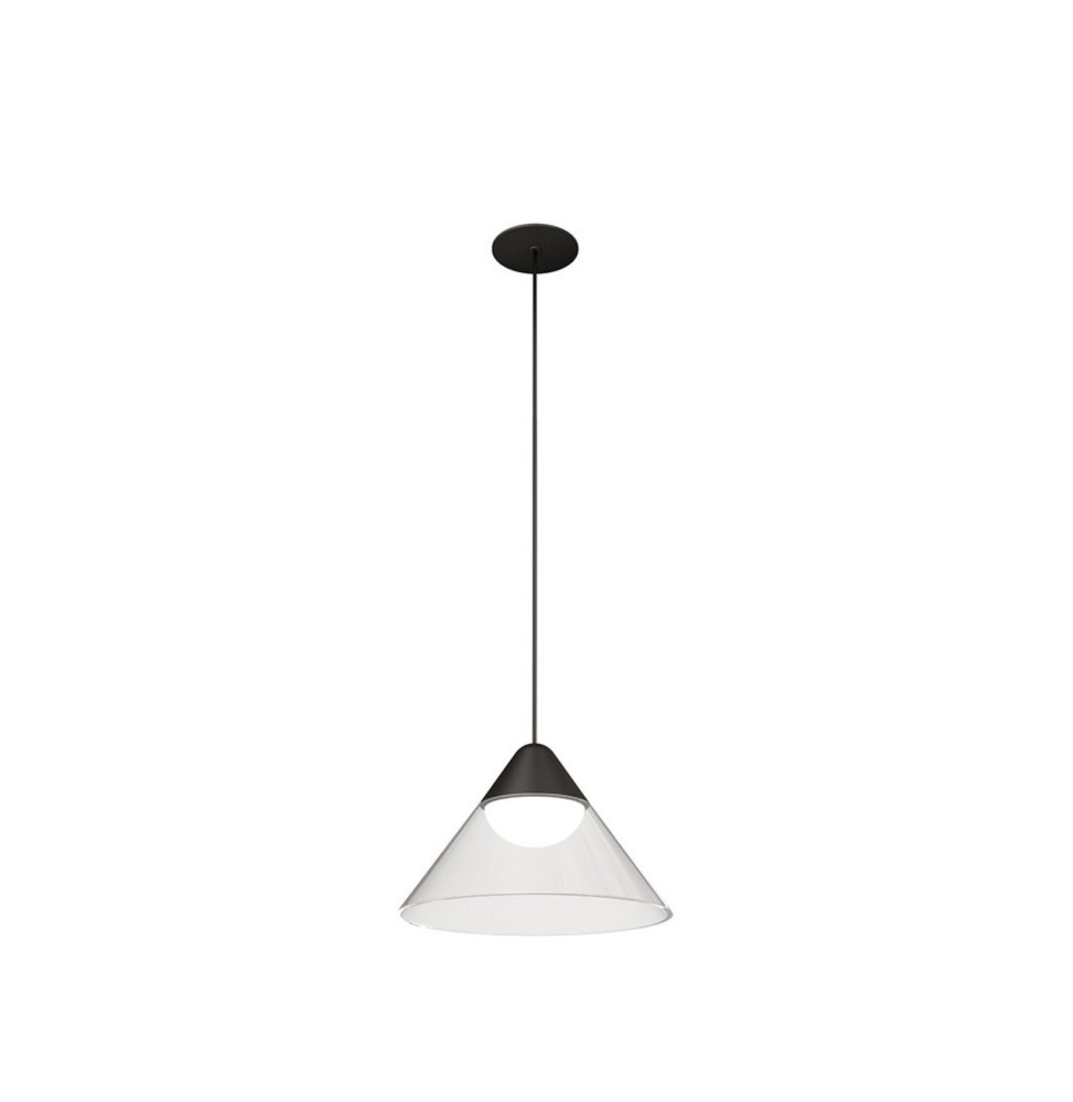 Luminaria ARK suspensión - encastrar negro transparente 6W 2700K