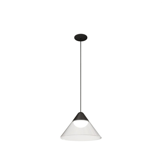 Luminaria ARK suspensión - encastrar negro transparente 6W 2700K
