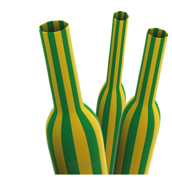 HT-INSTRUMENTS - Funda termorretractil GTUCb9.5/4.8YG amarillo verde tira 1m