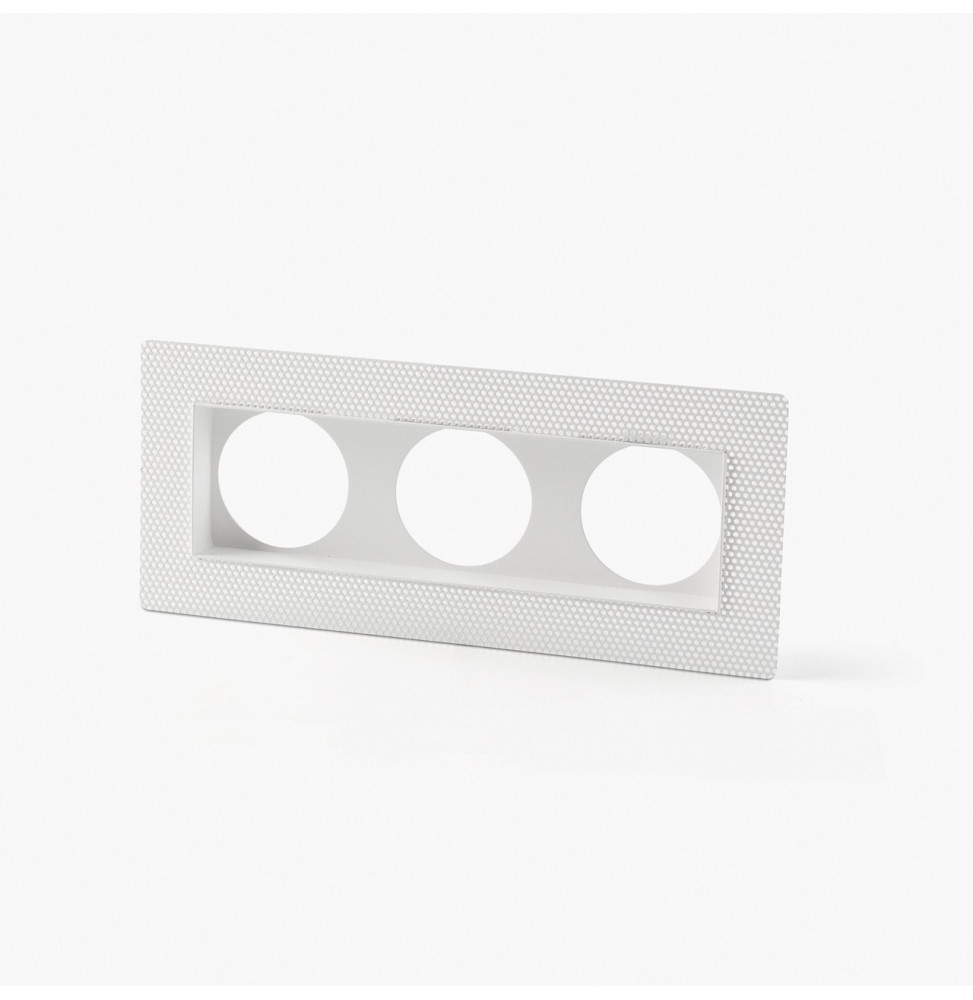 FARO - Placa TEIDE 3 agujeros TRIMLESS blanco
