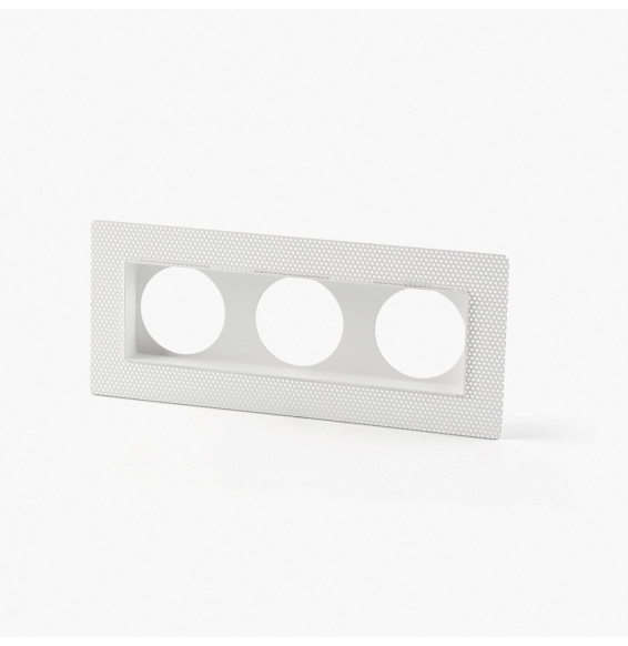 FARO - Placa TEIDE 3 agujeros TRIMLESS blanco