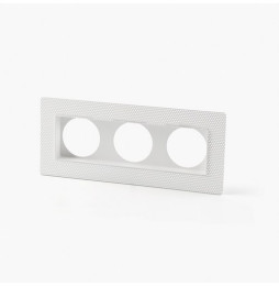 FARO - Placa TEIDE 3 agujeros TRIMLESS blanco