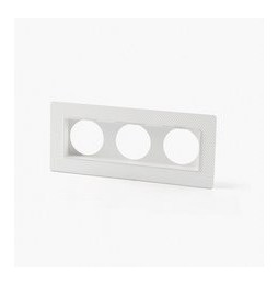 FARO - Placa TEIDE 3 agujeros TRIMLESS blanco