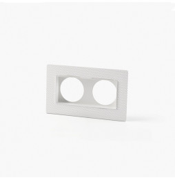 FARO - Placa TEIDE 2 agujeros TRIMLESS blanco