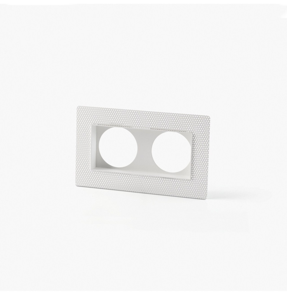 FARO - Placa TEIDE 2 agujeros TRIMLESS blanco