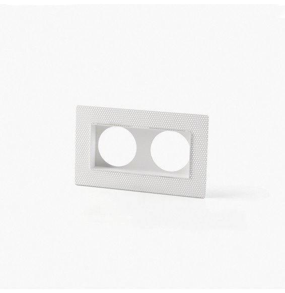 FARO - Placa TEIDE 2 agujeros TRIMLESS blanco
