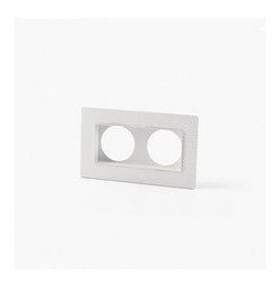 FARO - Placa TEIDE 2 agujeros TRIMLESS blanco