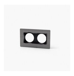 FARO - Placa TEIDE 2 agujeros TRIMLESS negro