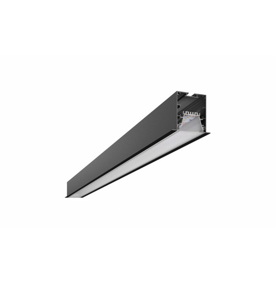 BENEITO FAURE - Luminaria lineal de superficie URBAN E de 1970mm 80W 230Vac 8960lm 2700K PUSH negra difusor opal