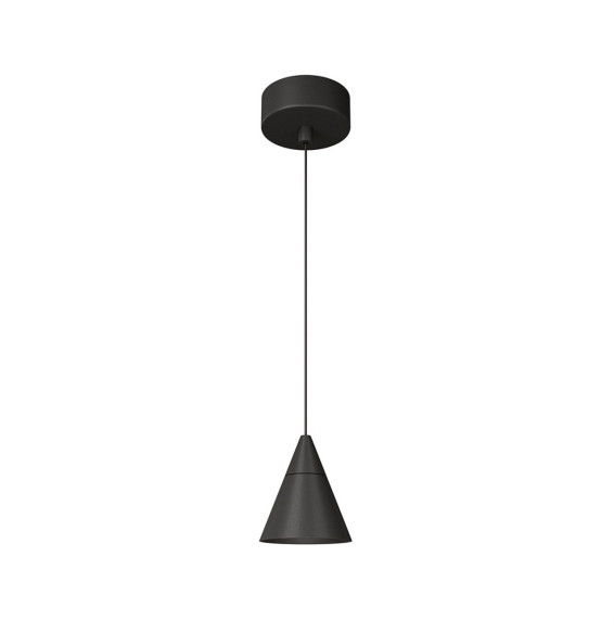 BENEITO FAURE - Luminaria ZOE suspensión florón superficie negro 7W 18° 2700K