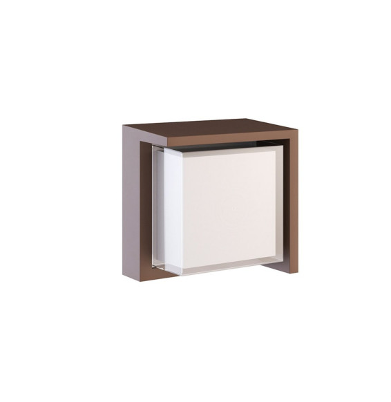 BENEITO FAURE - Aplique BLIS C cuadrado corten 15W Switch 2700-3200-4000K
