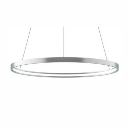 BENEITO FAURE - Luminaria suspendida ZERO-IN de 700mm 44W 4400lm 2700K On/Off plata