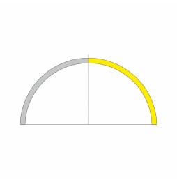 BENEITO FAURE - Tramo ZERO DESIGN 90° 1500mm interno 22W 24V DC CCT plata