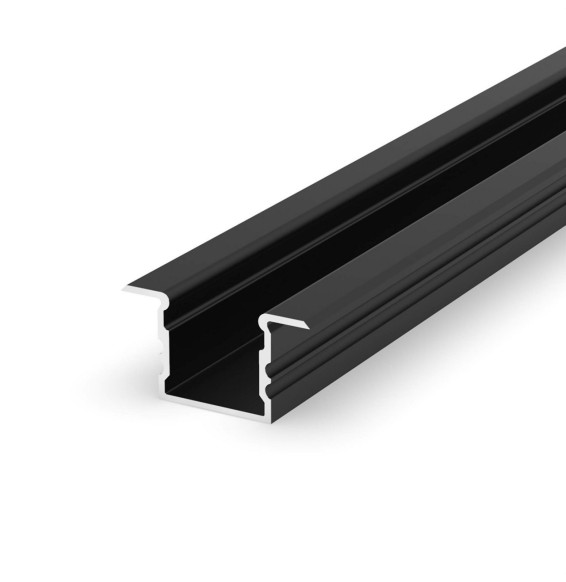 FARO - Perfil empotrable 2m negro